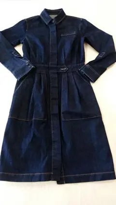 美品ダーマコレクション デニムワンピース きれいめ 上品インディゴ