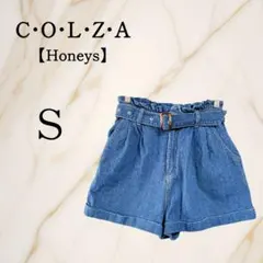◇コルザ◇ハニーズ【S】ベルト付きデニムショートパンツ ハイウエスト ジーンズ