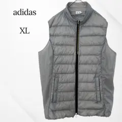 アディダス　ダウンベスト　XL グレー　軽量　ゴルフウェア　大きいサイズ