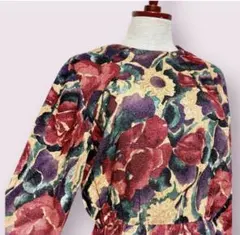 vintage ヴィンテージ ワンピース 花柄 レトロUSA海外古着