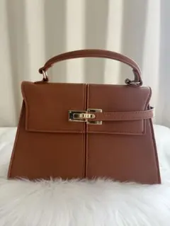 ワンハンドルバッグ　ブラウン　トートバッグ　ショルダー