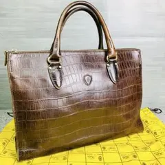 Felisi ビジネスバッグ クロコ型押し ブラウンのサムネイル