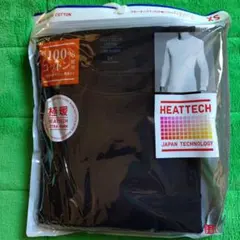 ユニクロ ヒートテックコットン　クルーネックT（極暖・9分袖）黒　MEN XS
