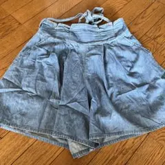 デニムキュロット Lサイズ ライトブルー