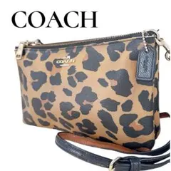 COACH レイラ ショルダーバッグ クロスボディ レオパード PVC 豹柄
