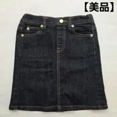 【美品】ダークデニム ウエストゴムスカート120のサムネイル