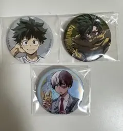 僕のヒーローアカデミア ヒロアカ 轟焦凍 緑谷出久 ベースヤード 缶バッジ