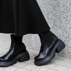 【美品】アーバンリサーチ サイドゴアブーツ ブラック 24.5cm