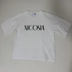 NICOSIA ロゴプリント 半袖Tシャツ ホワイト Mのサムネイル