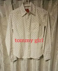 新品タグ付✨希少tommy girl ドット柄 長袖シャツ レッド Sサイズのサムネイル