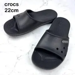 【超美品】crocs クロックバンド 2.0 スライド サンダル 黒 22のサムネイル