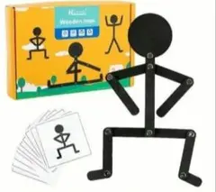 モンテッソーリ 木製 おもちゃ 知育玩具 棒人間 マッチングパズル 絵合わせ