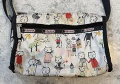 希少 レスポートサック×ナタリーレテ コラボ ショルダーバッグ 猫 総柄