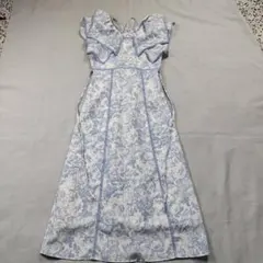 【匿名発送】SNIDEL ラッフルカラー　ワンピース　花柄