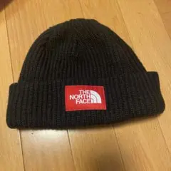 ノースフェイス SALTY DOG ビーニー ニットキャップ 黒赤