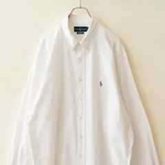 BIGサイズ ラルフローレン オックスフォード 長袖シャツ 白 メンズ 2XL