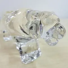 ガラスのどうぶつえん　トラの小物入　ササキクリスタル　昭和レトロ　寅　虎　干支