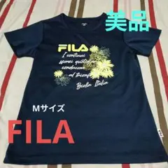 美品 FILA フィラ 半袖Tシャツ ネイビー M レディースのサムネイル