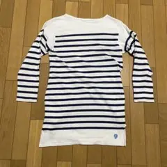 オーシバル ORCIVAL バスクシャツ ロング丈 ポケット付き ボーダーシャツ