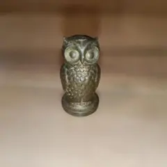 ペーパーウェイト フクロウ 真鍮 ブラス 置物 ドイツ ヴィンテージ