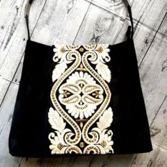 インド刺繍リボンのバック
