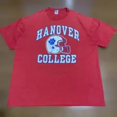 90s RUSSELL カレッジTシャツ フットボール 赤 XL ラッセル 古着