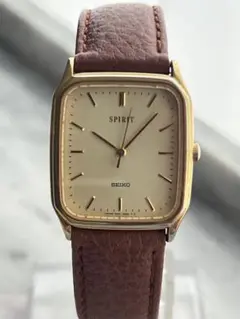 【電池交換済み】SEIKO SPIRIT GOLD スクエア　スピリット　人気