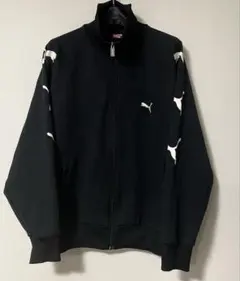 希少 PUMAプーマ トラックジャケット ジャージ ブラック 黒 メンズL