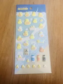 新品・未使用　ぷくぷく銭湯あひる 立体シール シール
