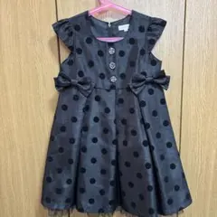 anyFAM ブラックドットドレス 120