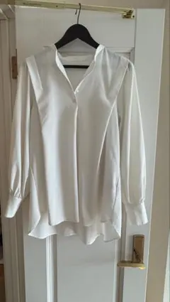 nano・universe ホワイト 長袖シャツ Fサイズ