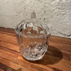 【ヴィンテージ風】ガラス キャンディポット フタ付き アンティーク調 小物入れ②