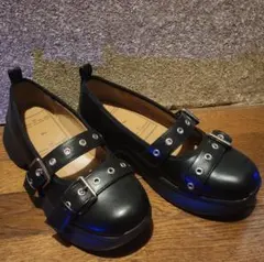 黒ローファー　GU×roku　メリージェーン　ブラック