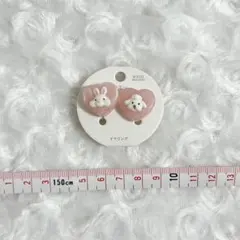 3coins イヤリング　うさぎ　犬　ピンクのサムネイル