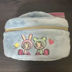 即購入可　メゾピアノ ふわふわバニティバッグ　ブルー