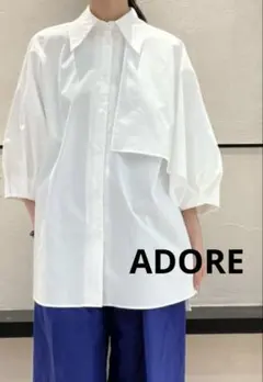 ADORE アドーア　スパンボイルブラウス　24ss シアー ハイネック 完売品 ADORE アドーア スパンボイルブラウス 24ss シアー ハイネック 完売品
