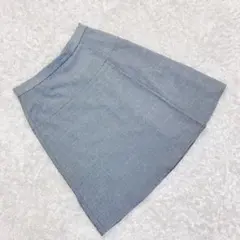 INDIVI　インディヴィ　スカート　ガーリー　グレー　38　M ミニ 平成