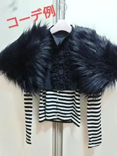 alice auaa フェイクファージャケット　黒のサムネイル