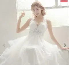 明日花キララ TIKA ホワイトレース Aライン ドレス