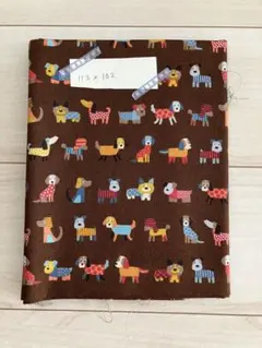 犬柄 生地 1m はぎれ オックス 日本製 atuko アツコ 犬プリント