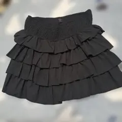 最終価格　ROMWE ブラック フリルスカート