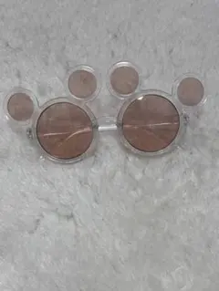 ミッキー型クリアフレームサングラス