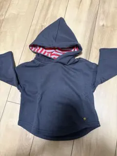 フード付きグレー トレーナー 80cm