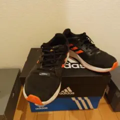 adidas27cm ランニングシューズ ブラック オレンジのサムネイル