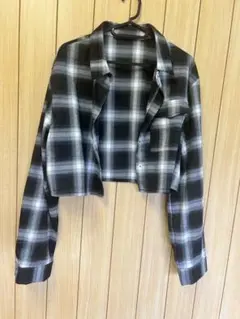 Dazy クロップドチェックシャツ XL