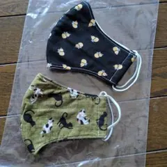 ハンドメイド 布マスク 2枚セット 立体型のサムネイル