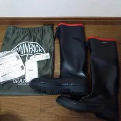 AIGLE 黒　レインブーツ　長靴　乗馬ブーツ　ブラック　黒サイズ38