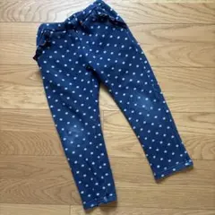 moujonjon 110㎝ 裏起毛　パンツ　ドット柄