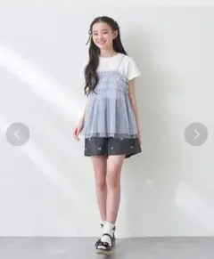 ☆mezzo piano Junior☆リボン刺しゅうショートパンツ 160