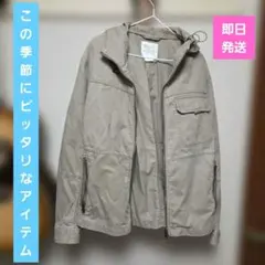 ミリタリージャケット　薄手　春物 フード付き